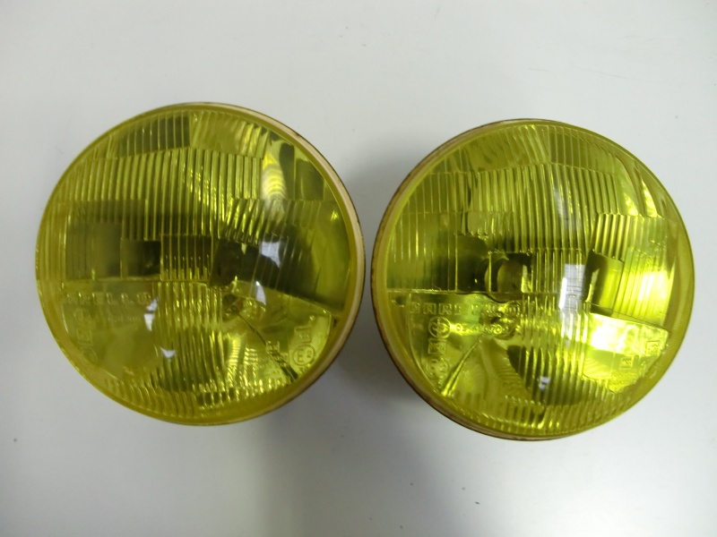 Carello 7 inch headlight units yellow lenses LesSixTroenes